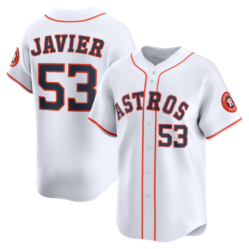 Baseball Jersey | Houston Astros #53 Cristian Javier White Home Limited Player - image 1