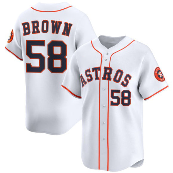 Baseball Jersey | Houston Astros #58 Hunter Brown White 2025 Home Limited Stitched - image 1