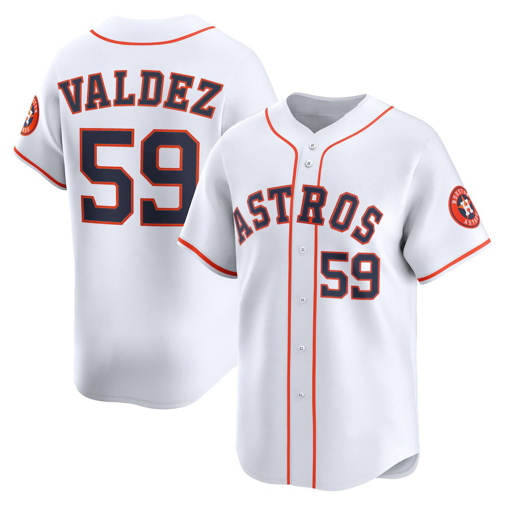 Baseball Jersey | Houston Astros #59 Framber Valdez White Home Limited Player - image 1