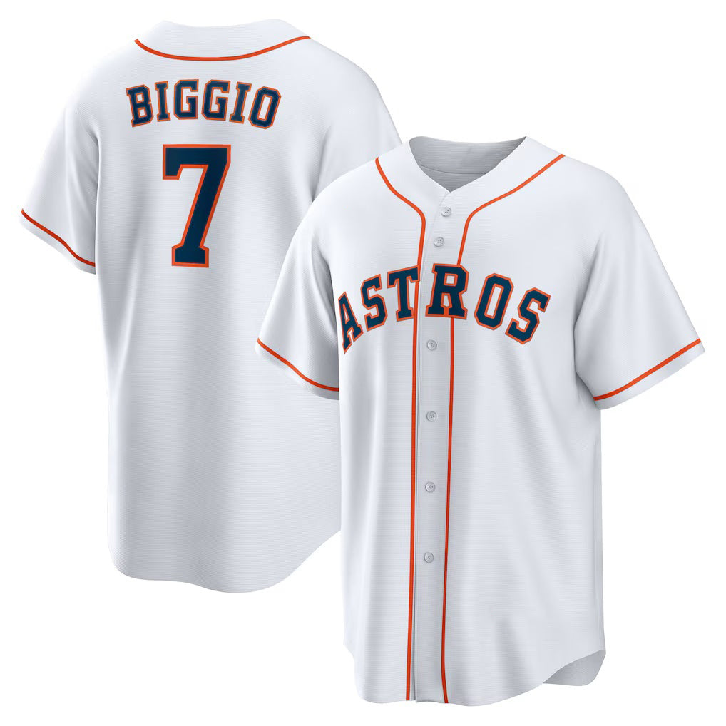 Baseball Jersey | Houston Astros #7 Craig Biggio White Home Retired Player Replica - image 1