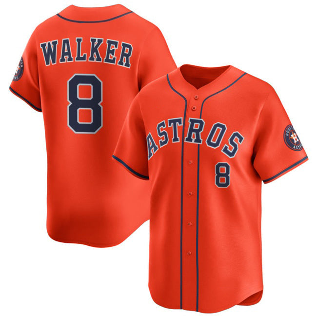 Baseball Jersey | Houston Astros #8 Christian Walker Orange 2025 Alternate Limited Stitched - image 1