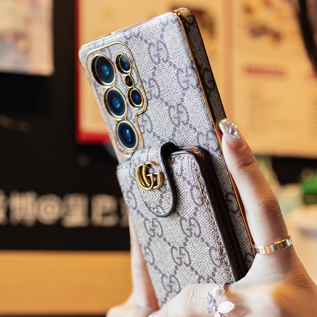 Pattern Crossbody Phone Case with Detachable Strap - product view 4