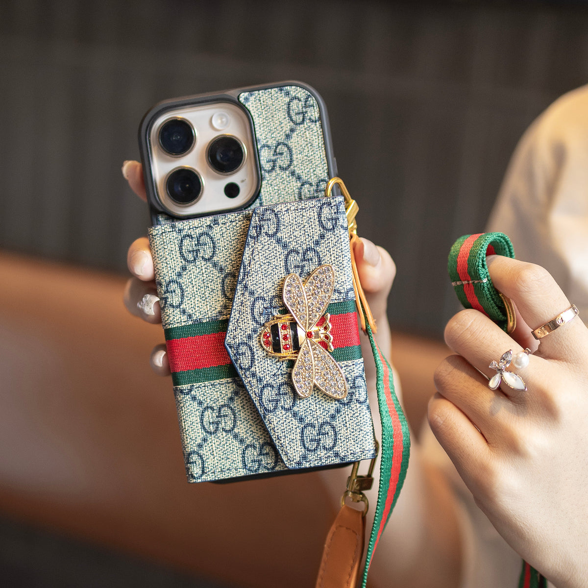 Advanced Crossbody iPhone Case with Card Holder & Shoulder Strap - product view 15