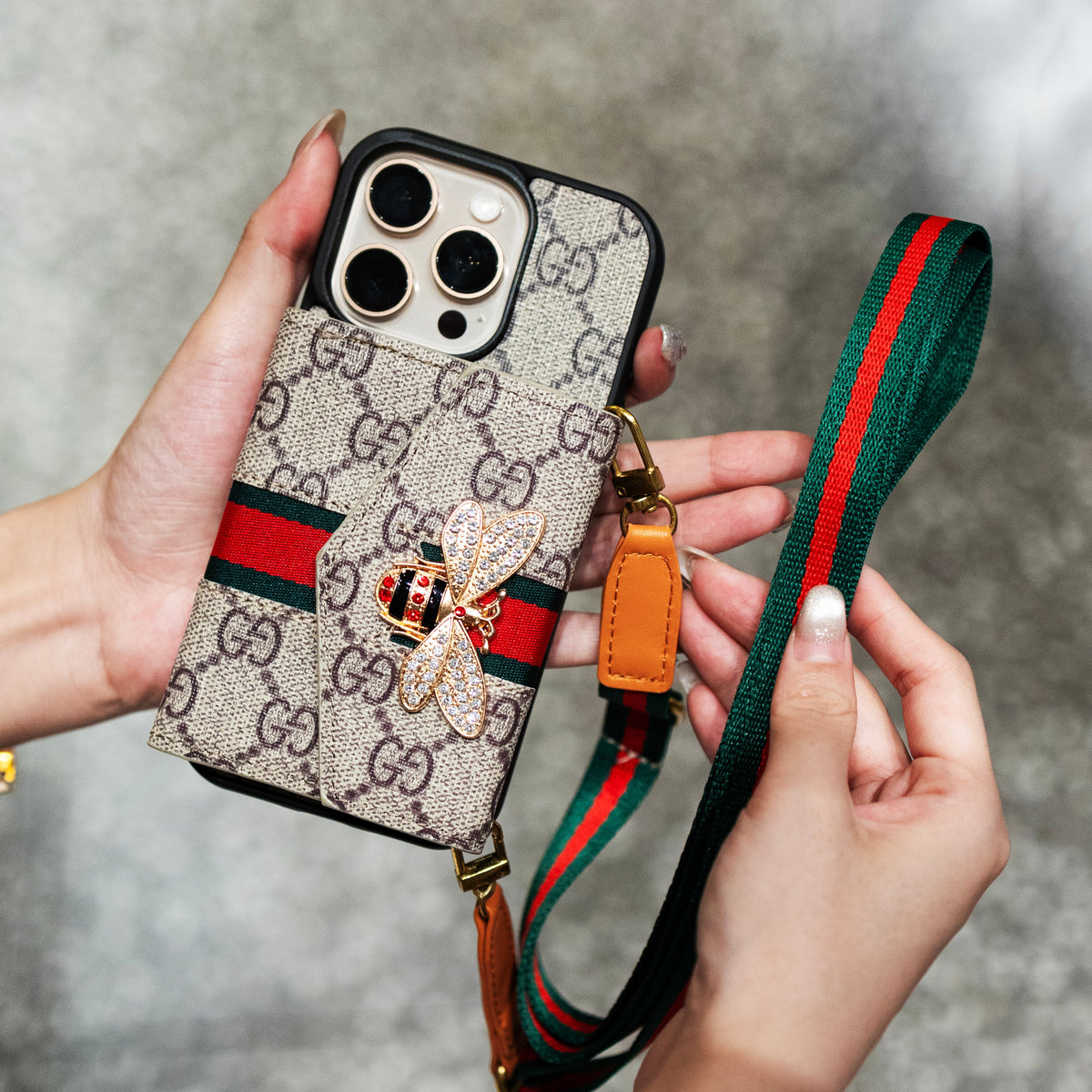Advanced Crossbody iPhone Case with Card Holder & Shoulder Strap - product view 3