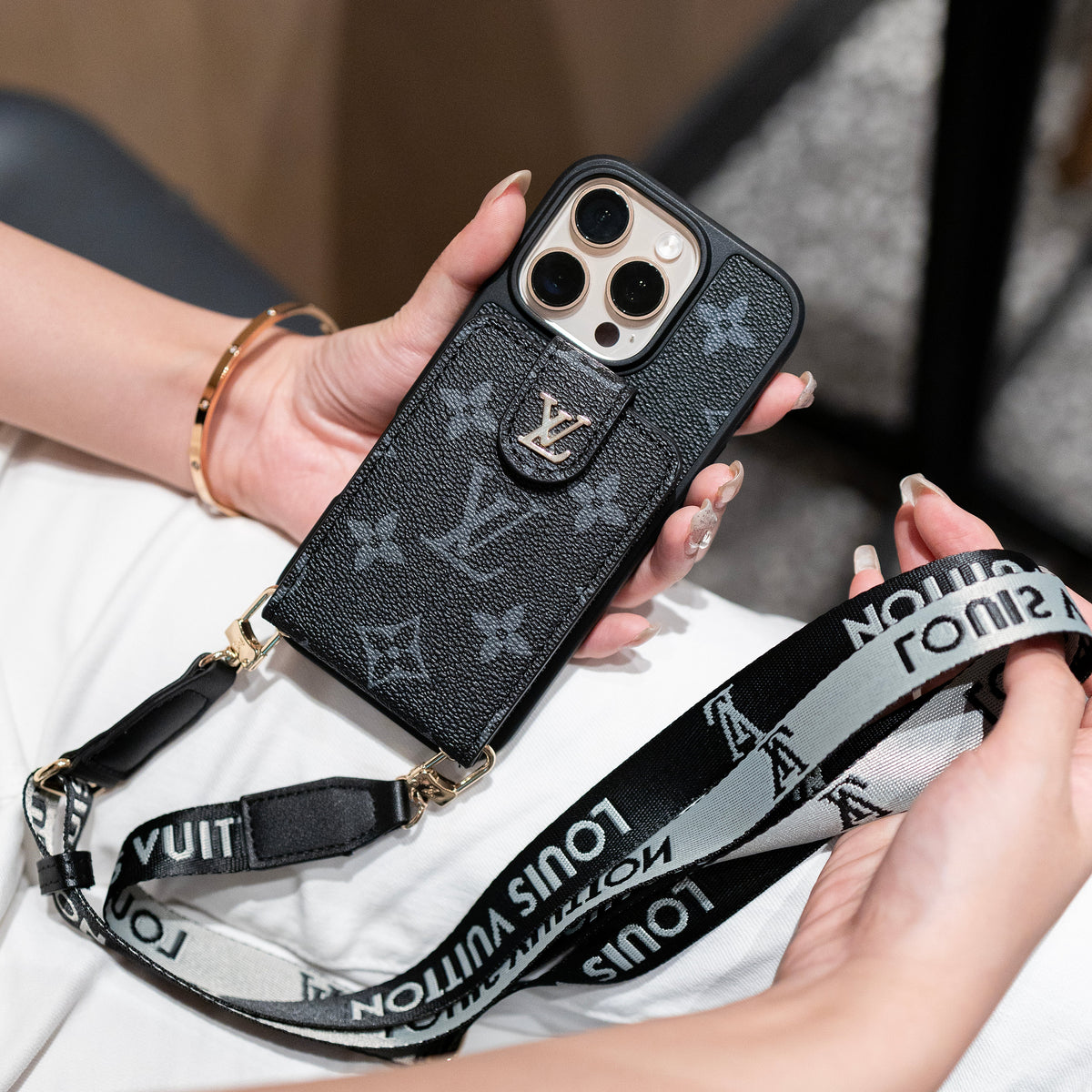 Crossbody iPhone Case with Card Holder & Strap - product view 7