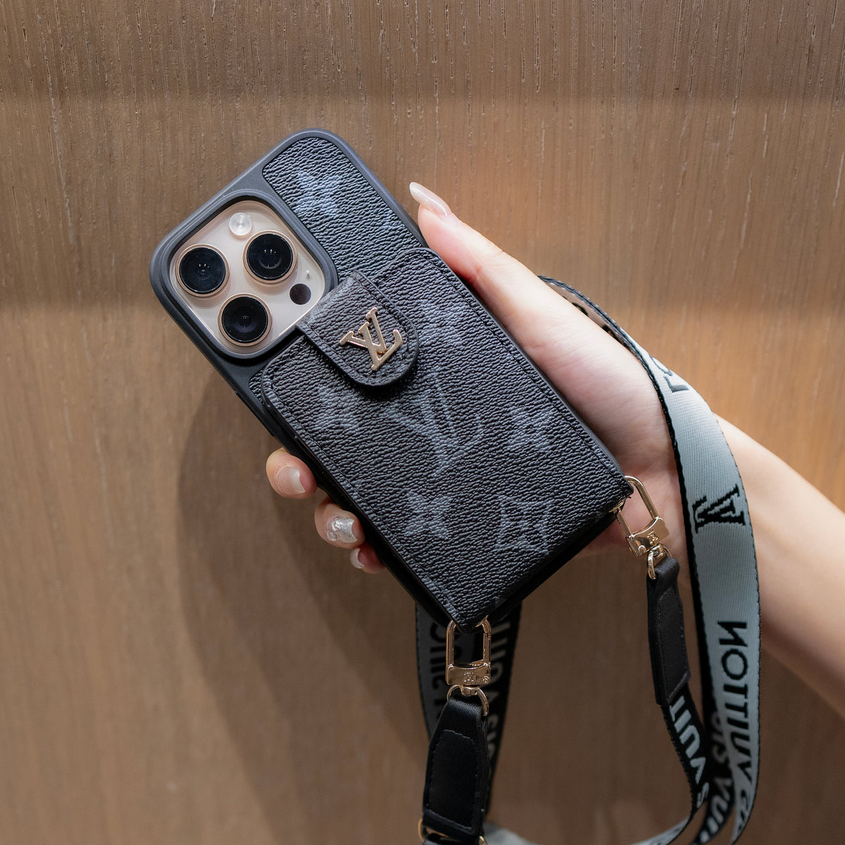 Crossbody iPhone Case with Card Holder & Strap - product view 6