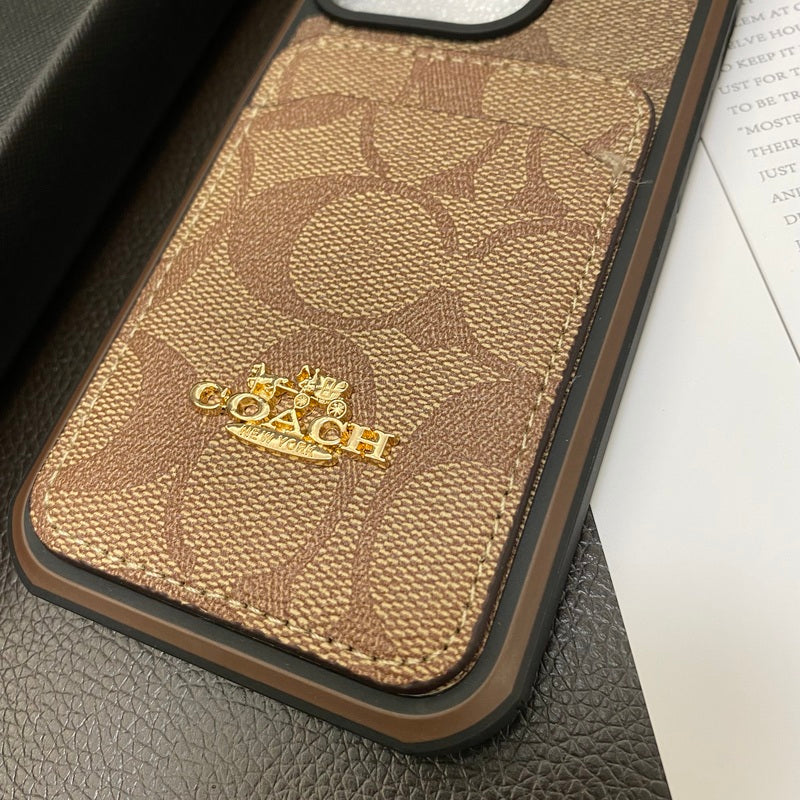 Classic iPhone Case With Card Holder Coffee -KB241416 - product view 3