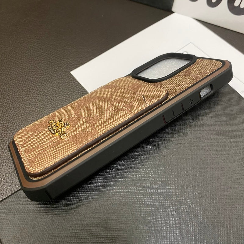 Classic iPhone Case With Card Holder Coffee -KB241416 - product view 4