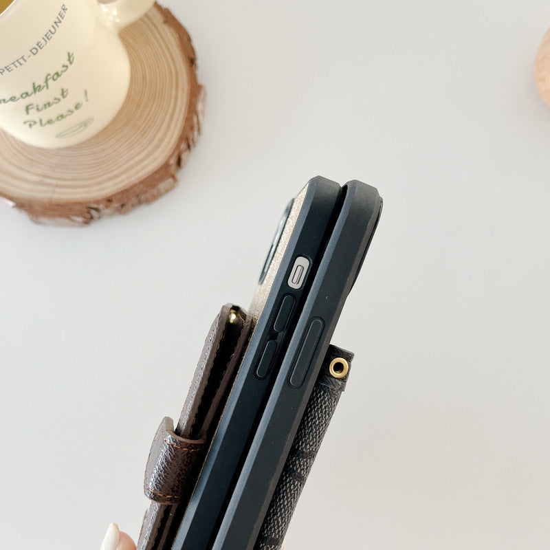 Classic iPhone Case With Wallet And Crossbody Strap White -XK240402 - product view 3