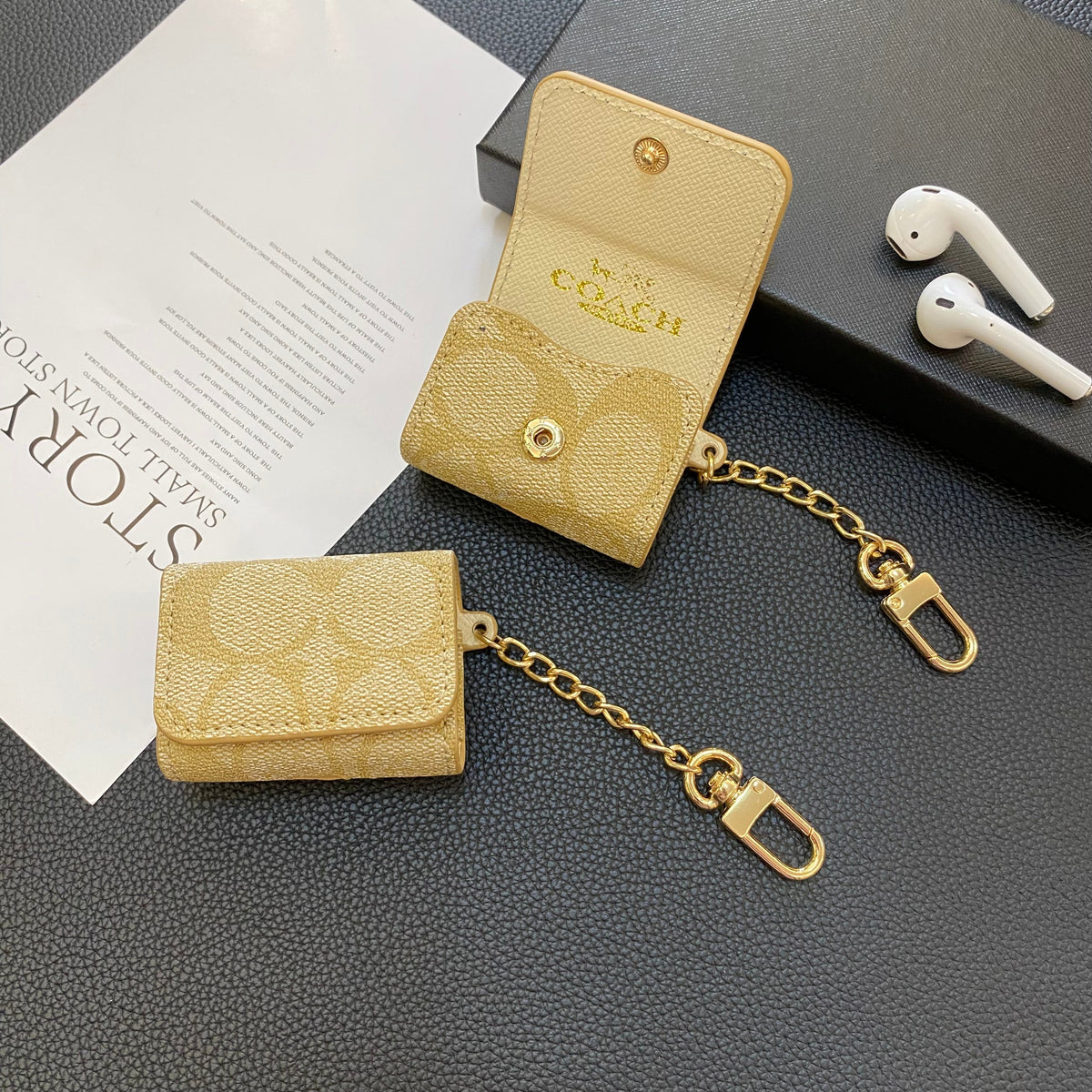 Coach AirPods Cases Coffee-YH240425 - product view 2