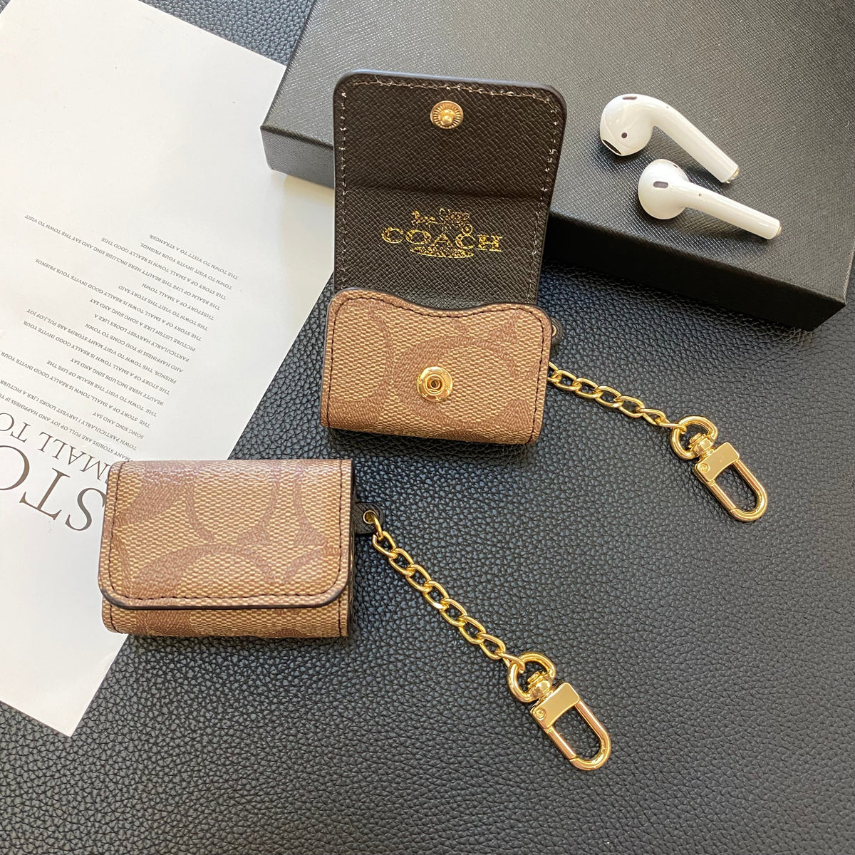 Coach AirPods Pro Cases Light Brown-YH240425 - product view 2