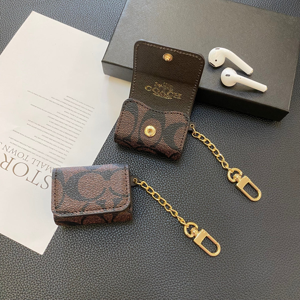 Coach AirPods Pro Cases Dark brown-YH240425 - product view 2