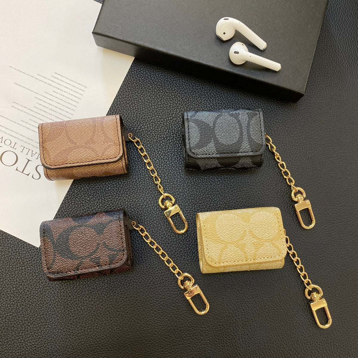 Coach AirPods Cases Black-YH240425 - product view 3