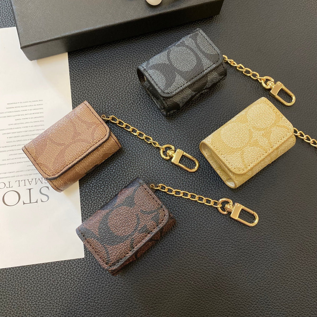 Coach AirPods Cases Black-YH240425 - product view 4