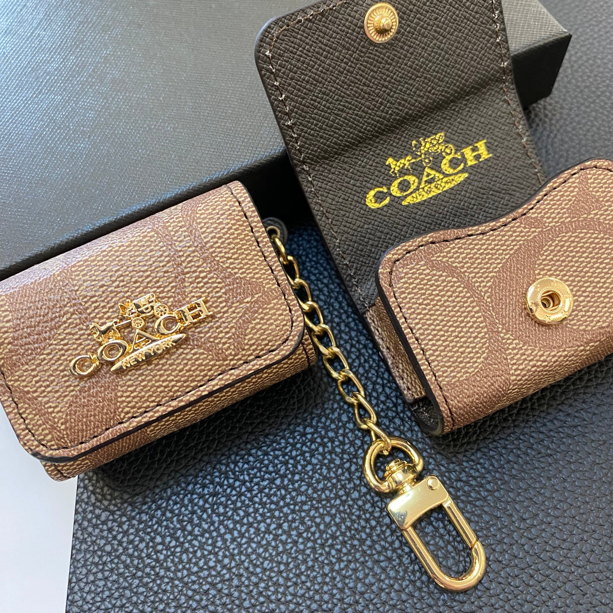 Coach AirPods Cases Light Brown-LGK240425 - product view 4