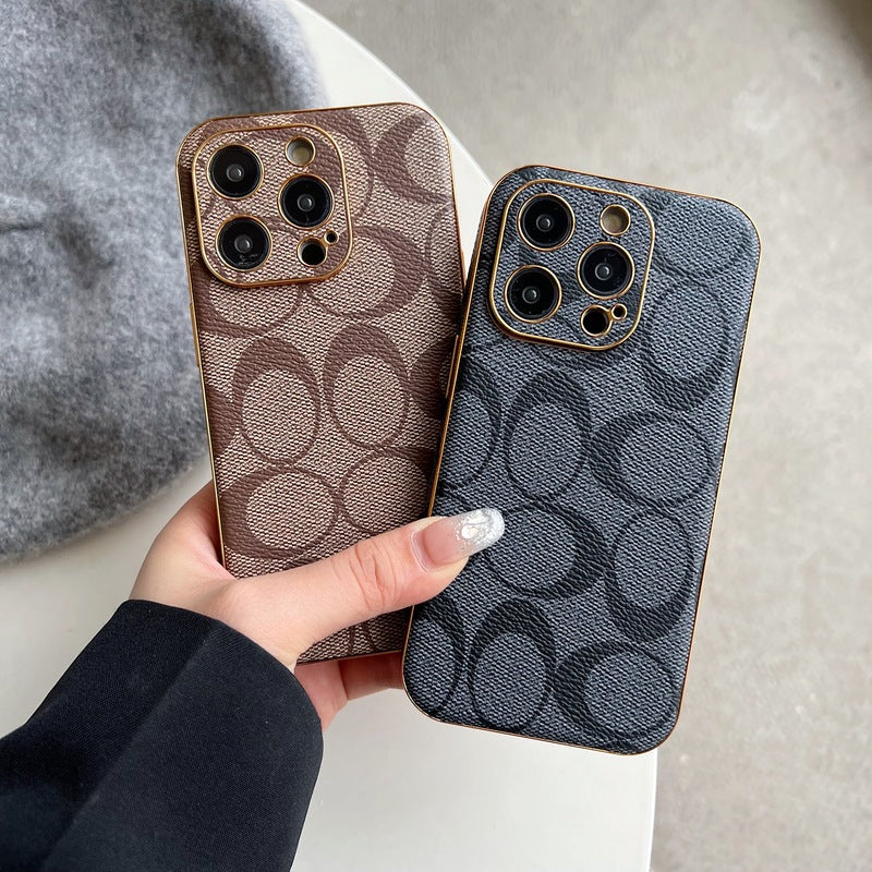 Classic iPhone Case Leather Light Brow -QBK240513 - product view 6