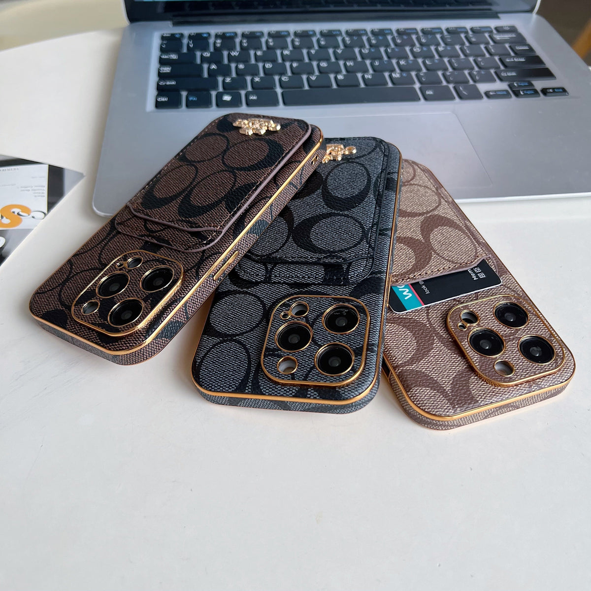 Classic iPhone Case With Card Holder Black -KB241651 - product view 5