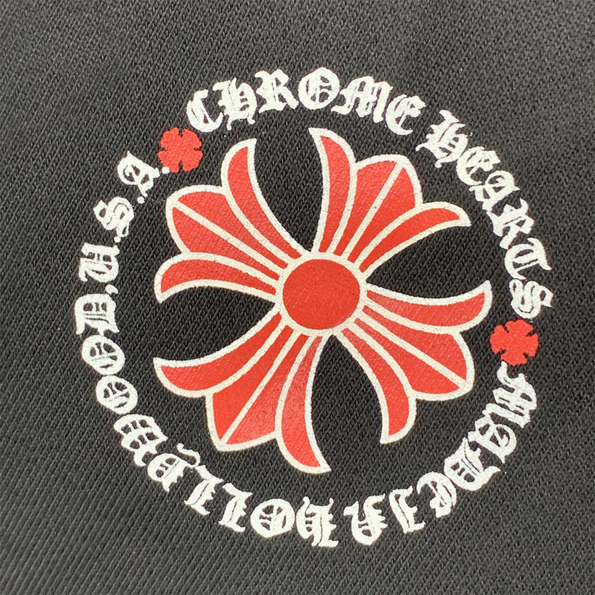 Chrome Hearts Made In Hollywood Plus Cross Zip Up Hoodie 'Black/Red' - product view 9