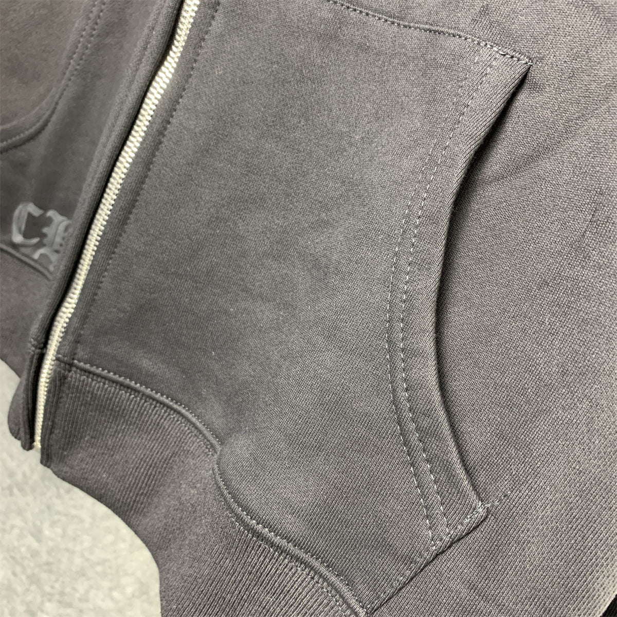 Chrome Hearts Made In Hollywood Plus Cross Zip Up Hoodie 'Black/Red' - product view 11