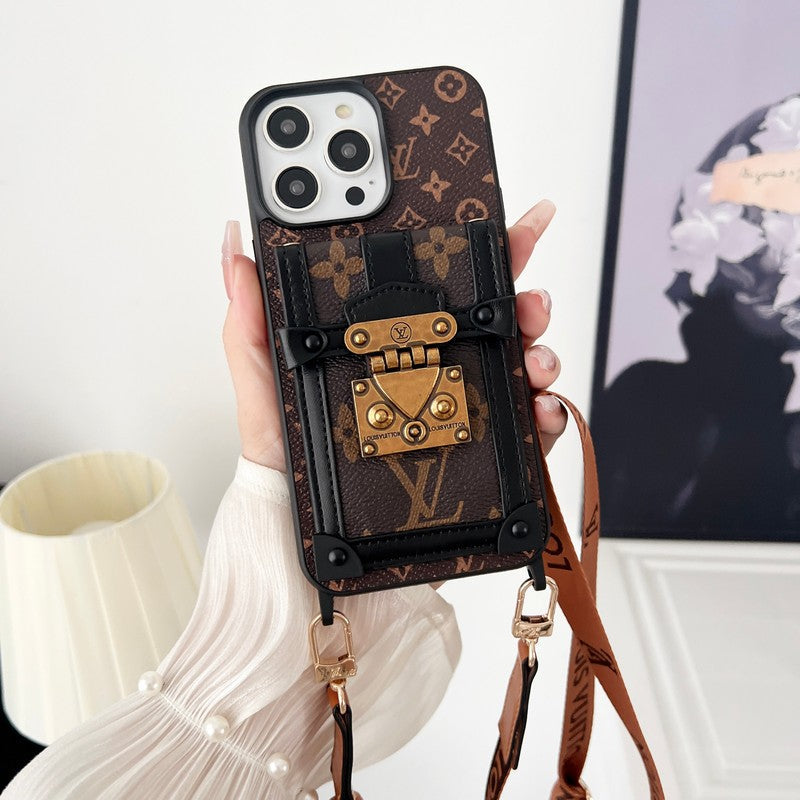 Brown Crossbody Chain iPhone Case - product view 3