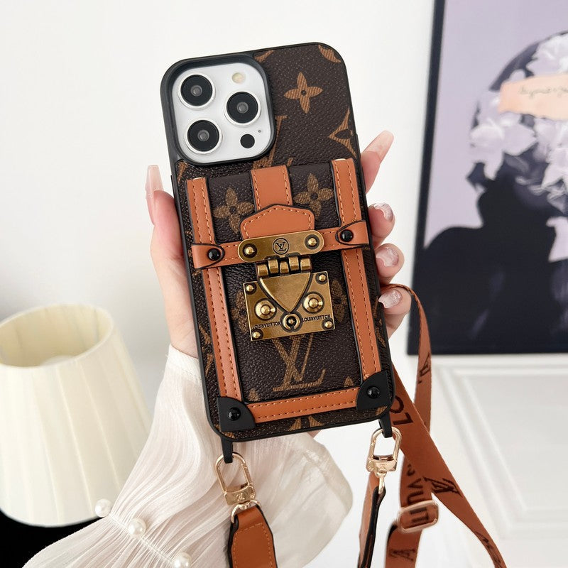 Brown Crossbody Chain iPhone Case - product view 1