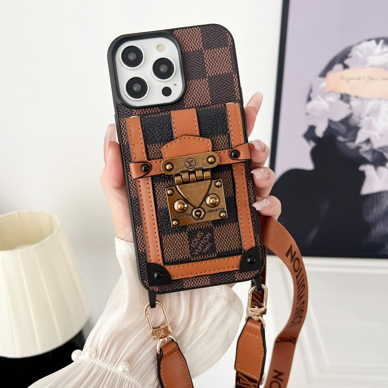 Brown Crossbody Chain iPhone Case - product view 11