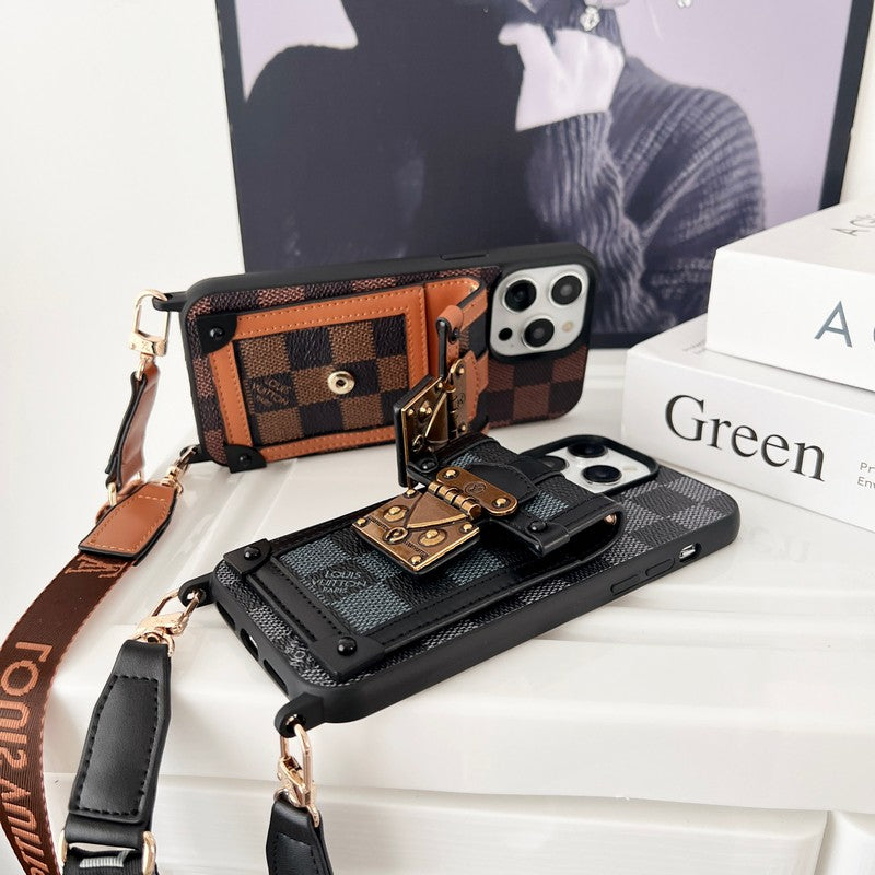 Brown Crossbody Chain iPhone Case - product view 8