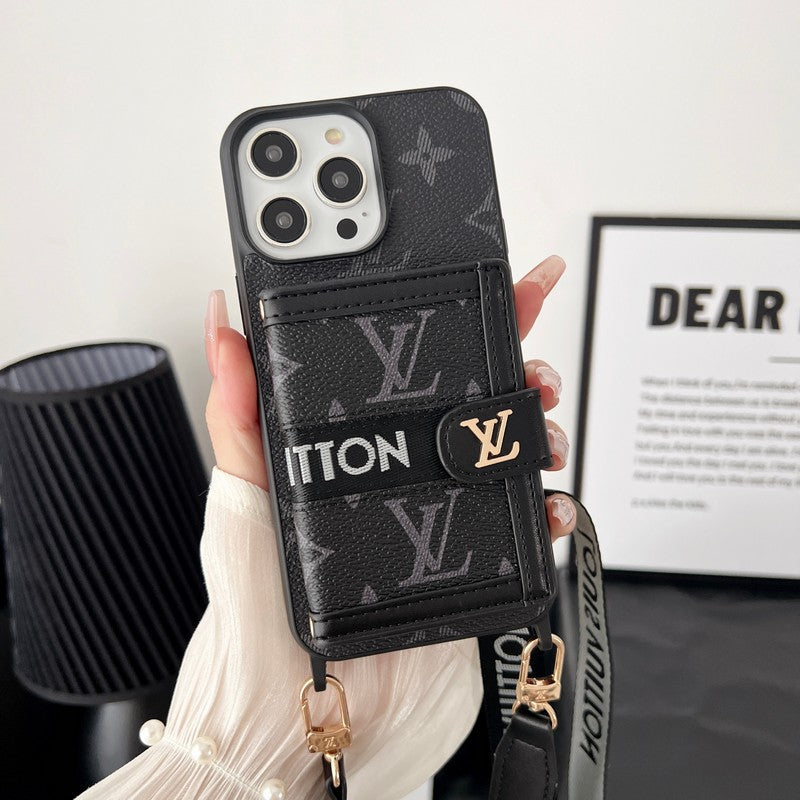 Card Bag Chain Black & White iPhone Case - product view 2