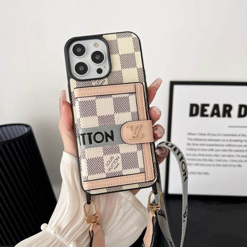 Card Bag Chain Black & White iPhone Case - product view 3
