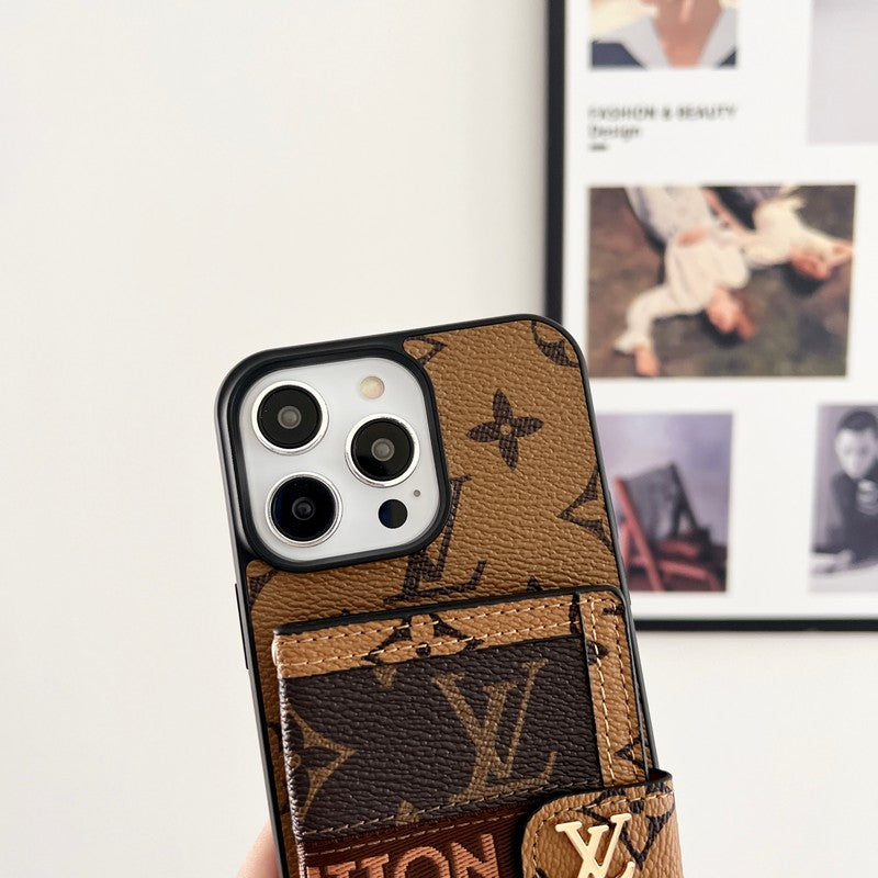 Card Bag Chain Classic Brown iPhone Case - product view 5