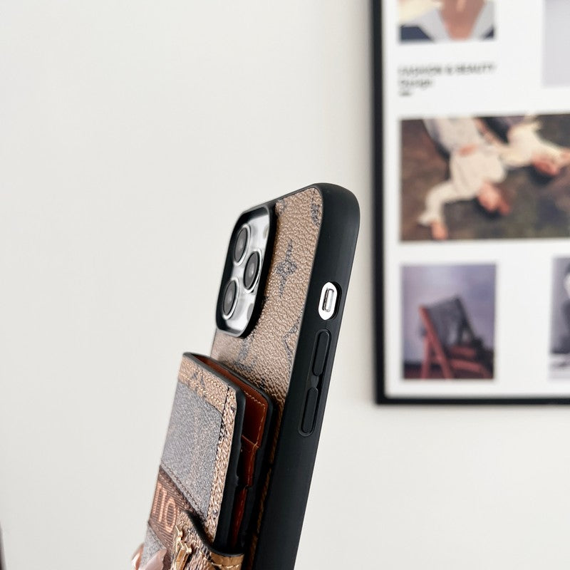Card Bag Chain Classic Brown iPhone Case - product view 6