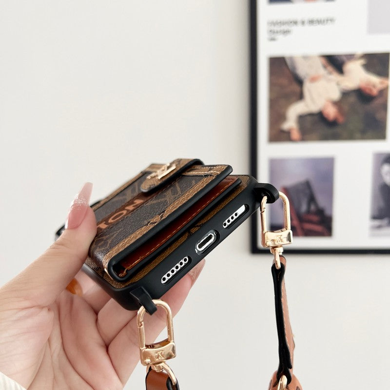 Card Bag Chain Classic Brown iPhone Case - product view 10