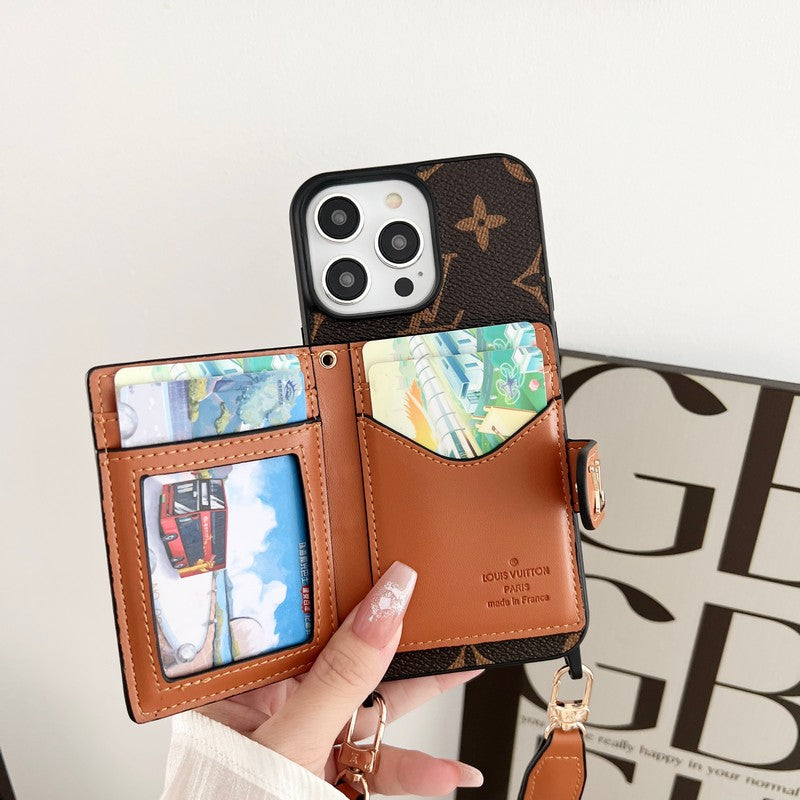 Card Bag Chain Classic Brown iPhone Case - product view 7