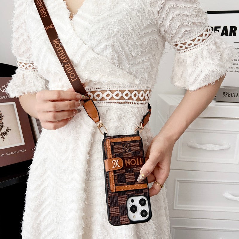 Card Bag Chain Classic Brown iPhone Case - product view 4