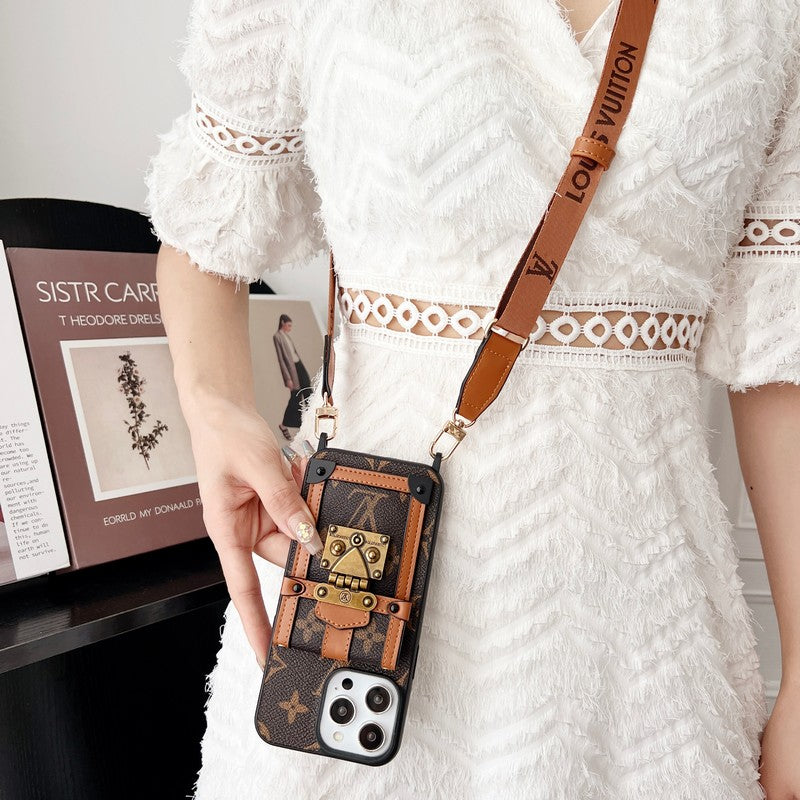 Brown Crossbody Chain iPhone Case - product view 5
