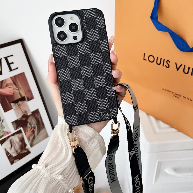 Black & White Crossbody iPhone Case - product view 9