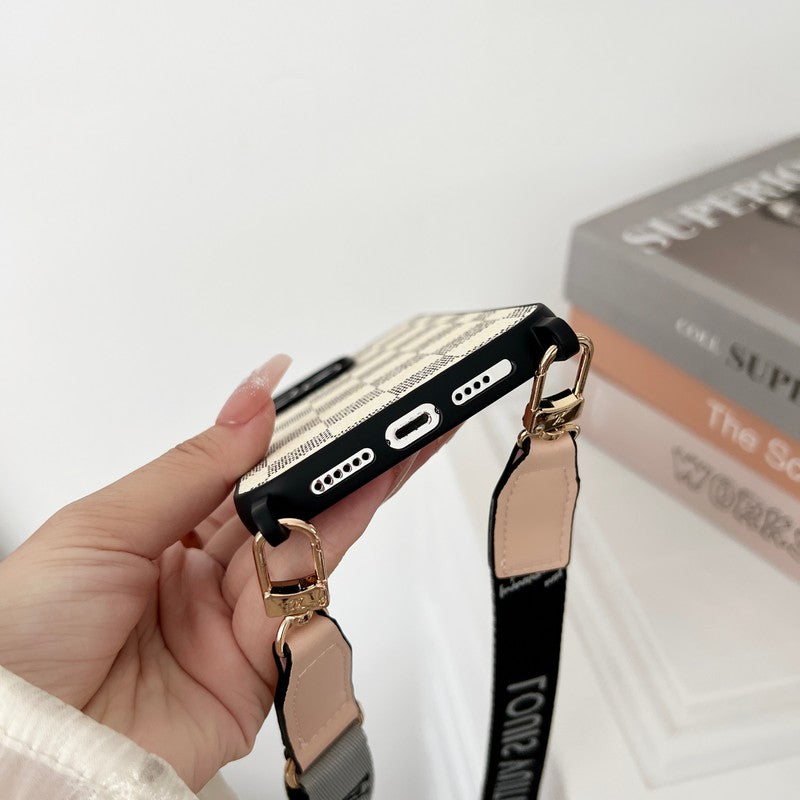 Black & White Crossbody iPhone Case - product view 7