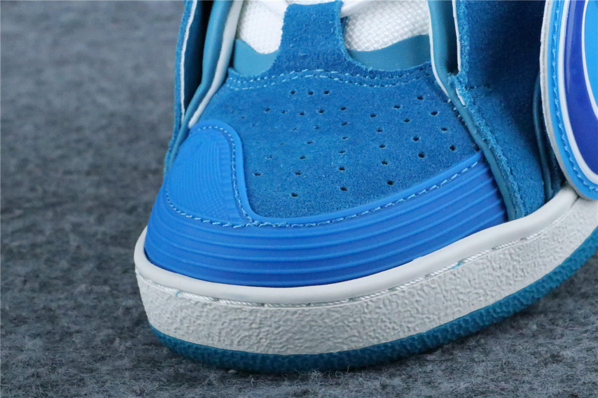 (Value Version) Lanvin Curb Patch Sneakers 'Bright Blue' - product view 4