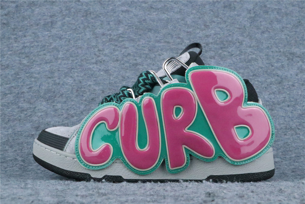 (Value Version) Lanvin Curb Patch Sneakers 'Green' - product view 1