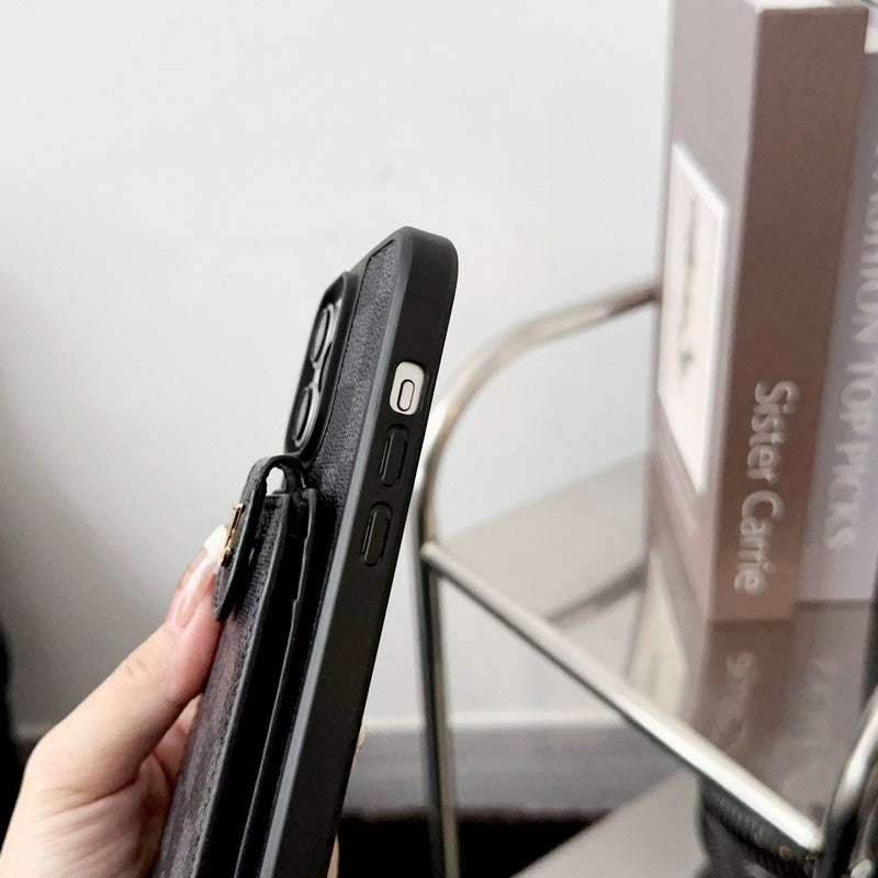 Black & White Crossbody Card Bag iPhone Case - product view 7