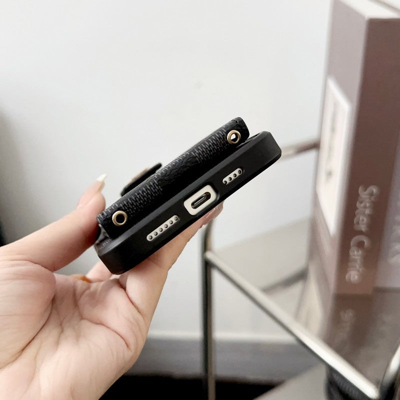 Black & White Crossbody Card Bag iPhone Case - product view 8