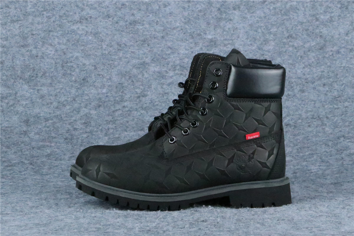 Supreme x Timberland 6 Inch Premium Waterproof Boot 'Embossed Diamond Plate - Black' - product view 13