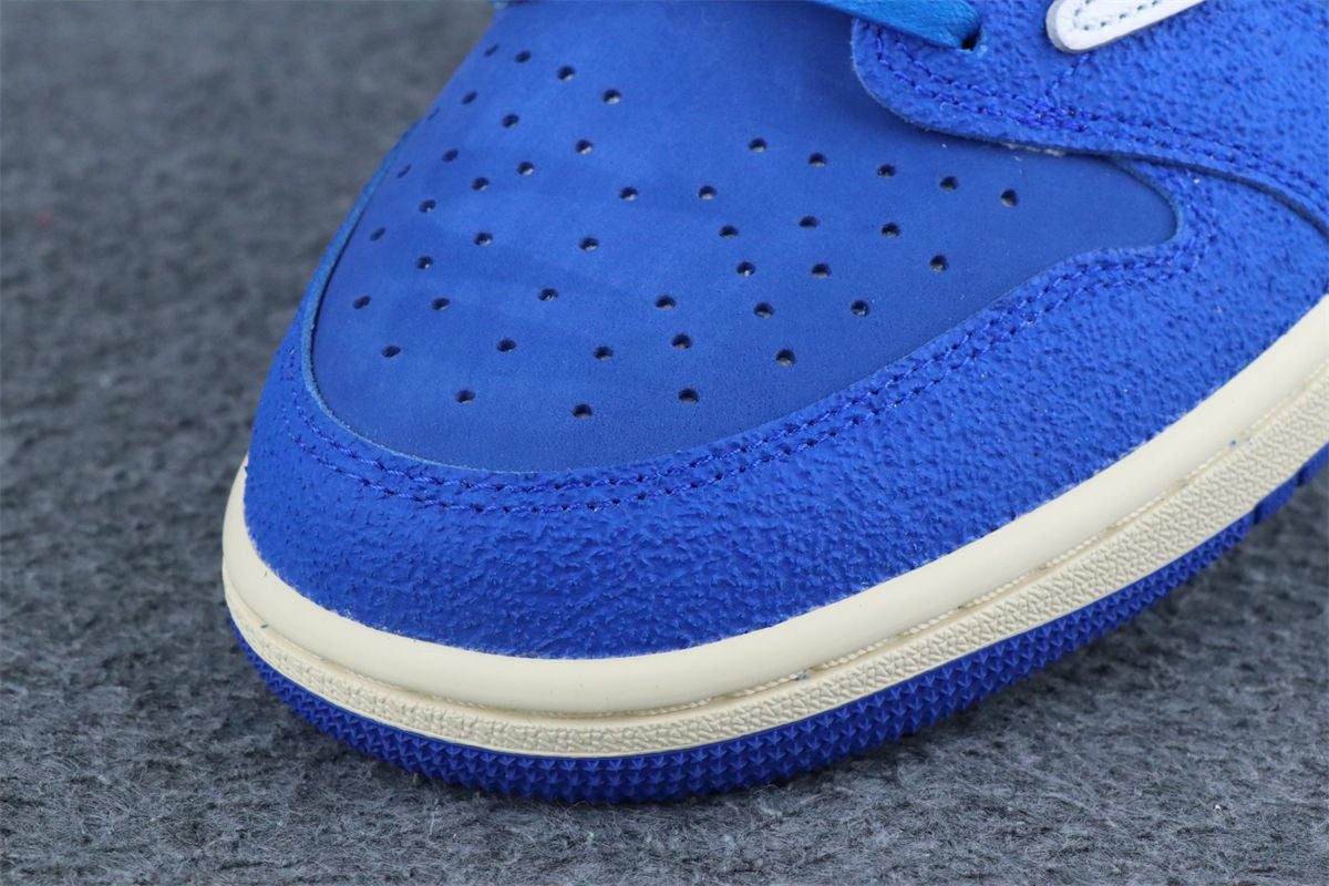 Custom Air Jordan 1 Retro Low OG SP x Fragment x Travis Scott Sneakers 'Blue' - product view 4