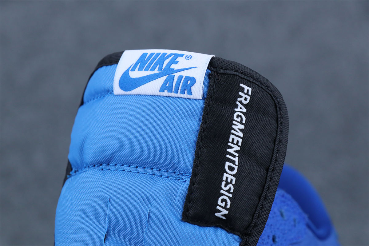 Custom Air Jordan 1 Retro Low OG SP x Fragment x Travis Scott Sneakers 'Blue' - product view 8