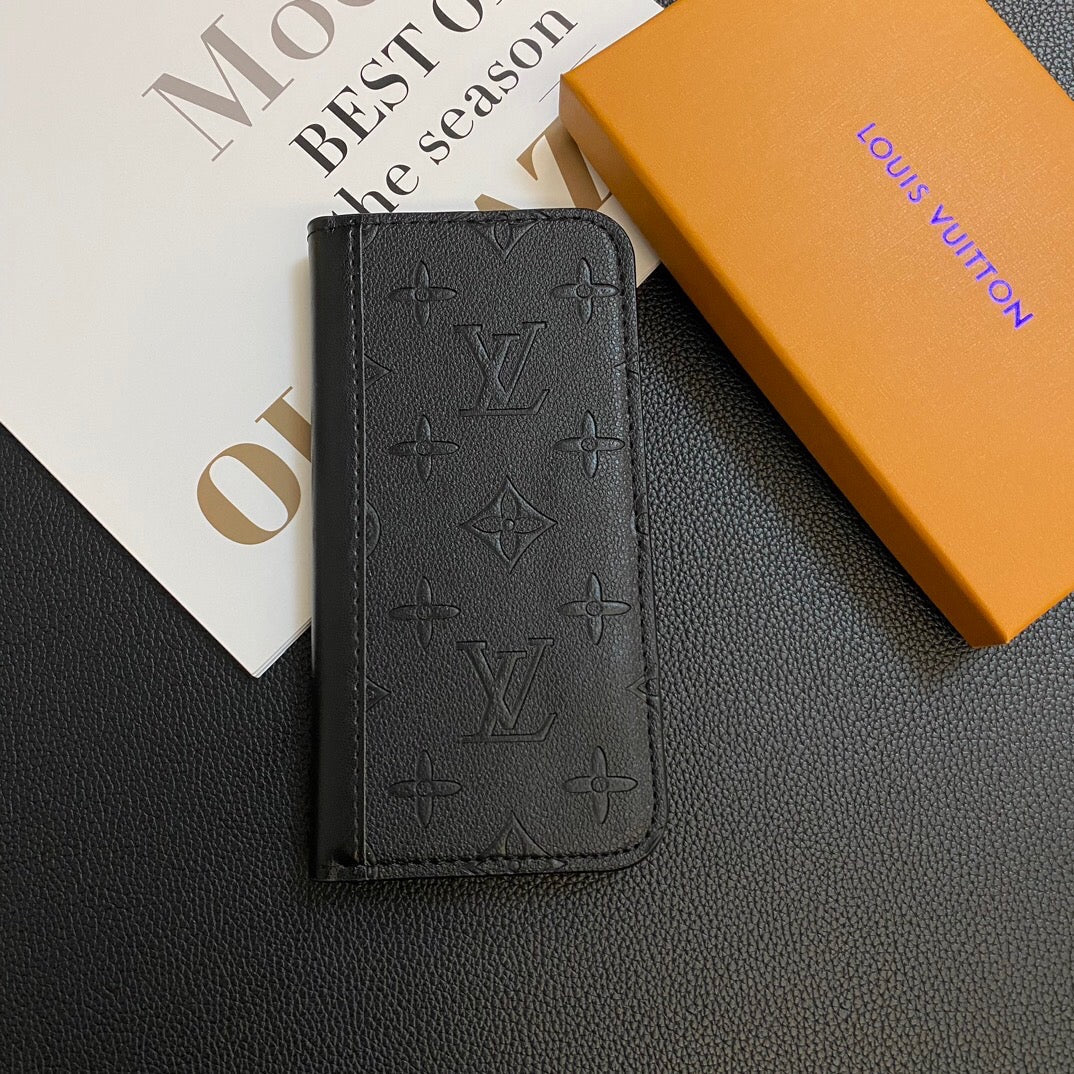 MONOGRAM LEATHER CARD COVER GALAXY CASE Phone Case - product view 5