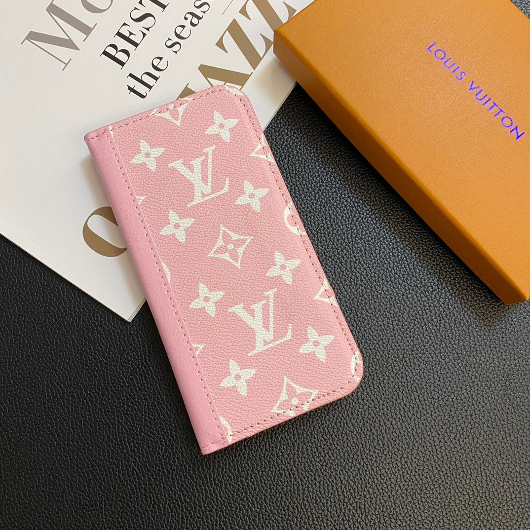 MONOGRAM LEATHER CARD COVER GALAXY CASE Phone Case - product view 4