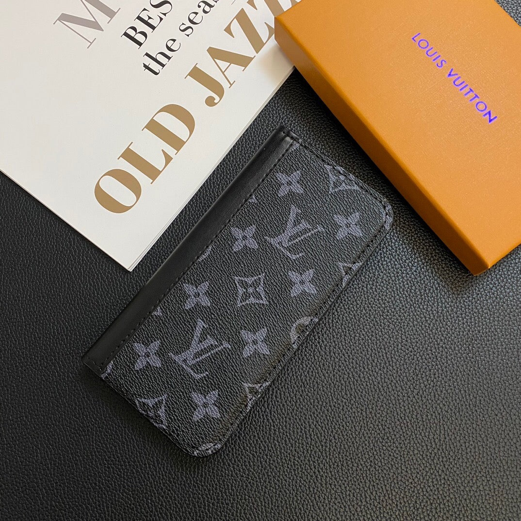 MONOGRAM LEATHER CARD COVER GALAXY CASE Phone Case - product view 3