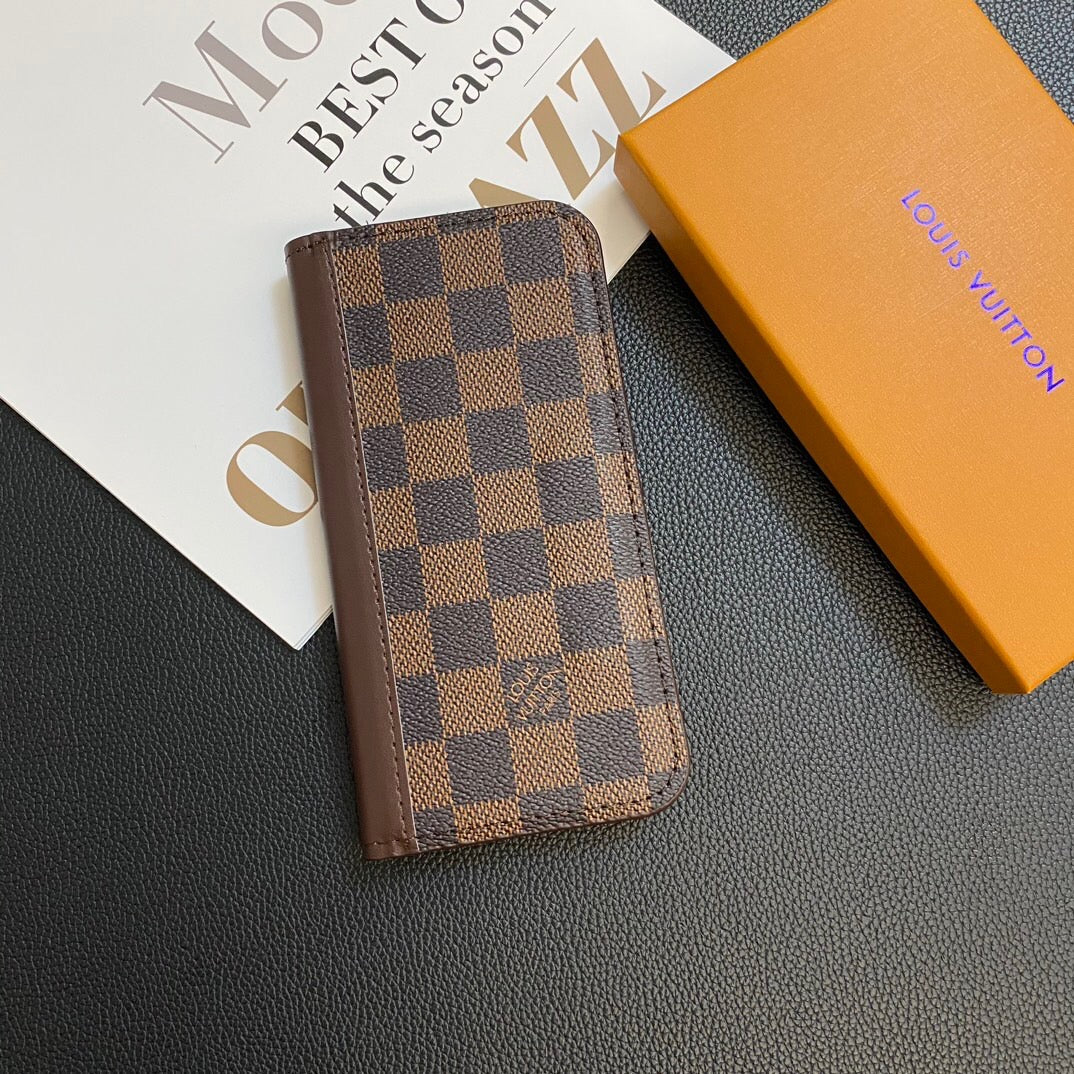 MONOGRAM LEATHER CARD COVER GALAXY CASE Phone Case - product view 6