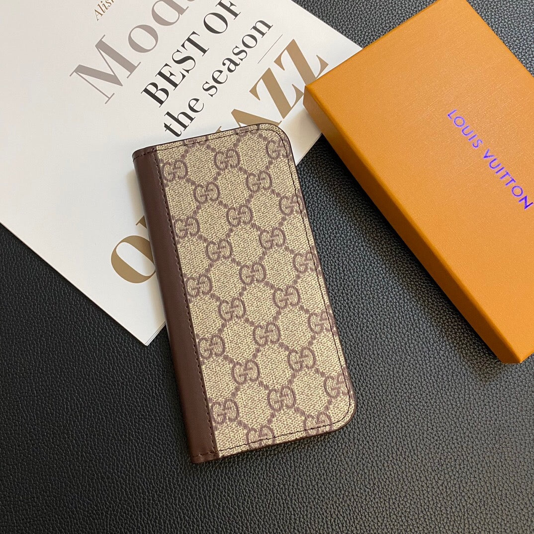 MONOGRAM LEATHER CARD COVER GALAXY CASE Phone Case - product view 7