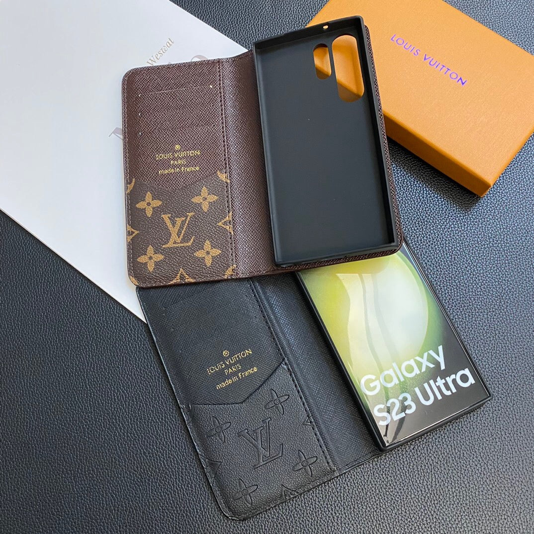 MONOGRAM LEATHER CARD COVER GALAXY CASE Phone Case - product view 10
